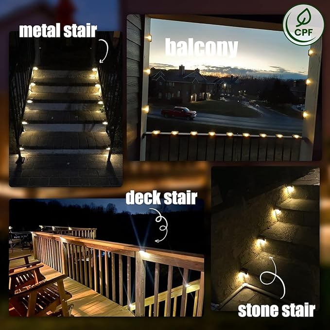 16-Pack Solar Yard Lights, Warm White LED