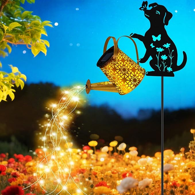 Solar Dog Statue Light, Yard Decor