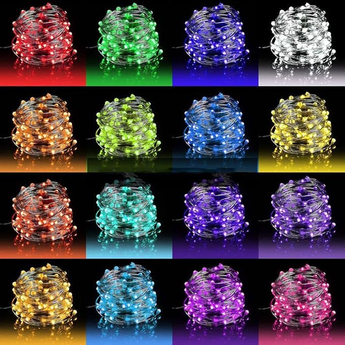 OMIKA LED Fairy Lights 33FT 100 LEDs Battery Operated String Light, Waterproof Multi Color Changing Fairy Lights with Remote for Indoor Outdoor Patio Wedding Party Xmas Bedroom Decoration