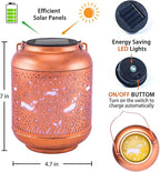 Dog Solar Lantern Set, Metal Backyard Lighting