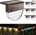 6-Pack Solar Wall Step Lights, Warm White Waterproof