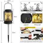 2-Pack Butterfly Solar Outdoor Lanterns, Charming Waterproof LED