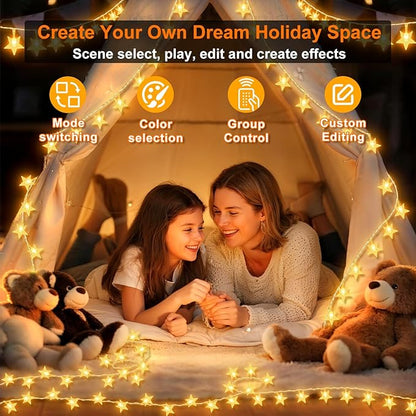 33ft Christmas LED String Lights, Waterproof Timer Lights