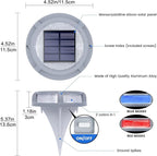 4-Pack Blue Solar Dock Lights, Outdoor LED