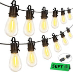 50ft Outdoor Edison String Lights, Weatherproof