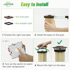 Solar Fence Post Caps 12-Pack, Patio LED