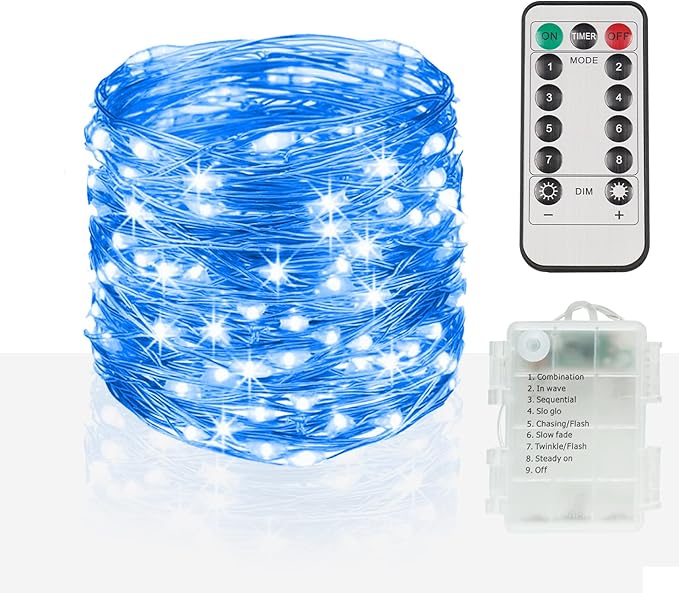 33ft Christmas LED String Lights, Waterproof Timer Lights