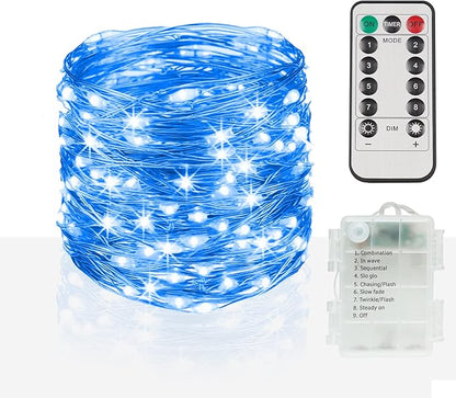 33ft Christmas LED String Lights, Waterproof Timer Lights