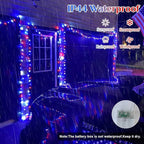 8-Pack 16ft LED Patio String Lights, Waterproof Outdoor