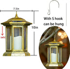 Rustic Courtyard Solar Lanterns for Garden, Waterproof LED