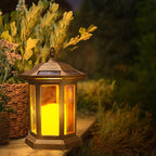Rustic Courtyard Solar Lanterns for Garden, Waterproof LED