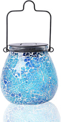 Metal Mosaic Solar Lanterns for Garden, Waterproof LED