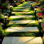 Warm White Solar Pathway Lights 12-Pack, Yard LED