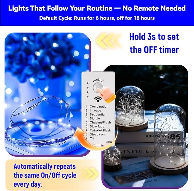 Christmas Yard String Lights, 16ft 50 LED Waterproof