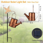 Charming Hummingbird Solar Lanterns for Backyard, Waterproof LED