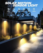 4-Pack Multi-Color Solar Yard Lights, Warm White LED