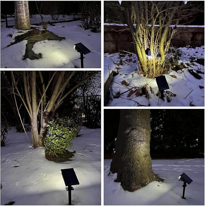 76 LED Solar Yard Spotlights 6-Pack, LED