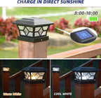 8-Pack Upgraded Solar Post Cap Lights for Yard, LED