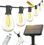 60ft LED Patio String Lights, Waterproof Outdoor