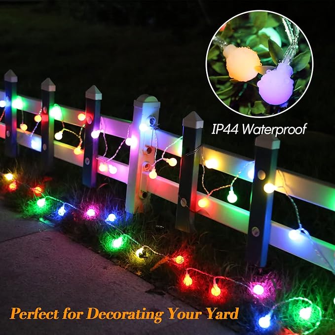 18ft Christmas LED String Lights, Waterproof Timer Lights