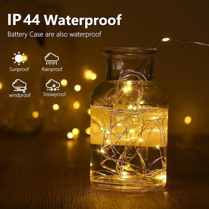 Christmas Fairy Lights, 33ft 100 LED Battery Twinkle Lights