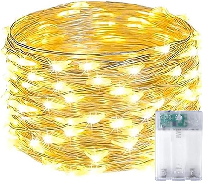 16ft Christmas LED String Lights, Waterproof Timer Lights