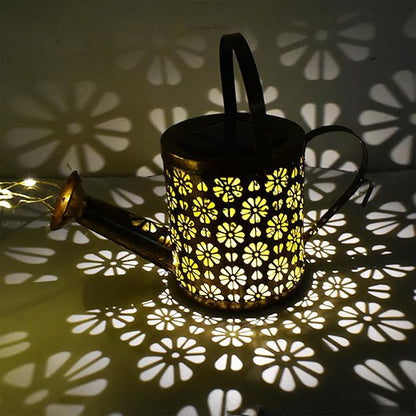 Solar Watering Can with Lights - Outdoor Garden Decor, Waterproof Hanging Lantern Landscape Light for Yard, Patio, Pathway - Solar Lights Outdoor (B)