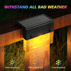4-Pack Solar Gutter Lights, Warm White Waterproof LED