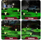 Solar Yard Path Lights 4-Pack, Waterproof