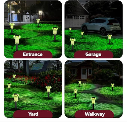 St Patricks Day Solar Pathway Lights Outdoor Decorative 4 Pack, Green LED Mushroom Solar Lights Outdoor Waterproof Solar Powered Easter Decor for Patio, Valentines Day Halloween Christmas Garden Decor