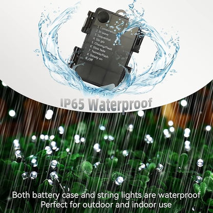 Christmas String Lights, 33ft 100 LED Waterproof Twinkle Lights