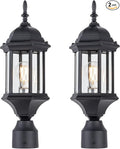 Black Solar Lamp Post Light, Outdoor Post Lighting