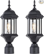 Black Solar Lamp Post Light, Outdoor Post Lighting