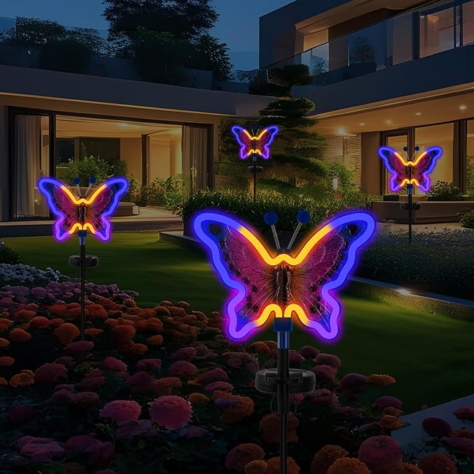 2-Pack Solar Landscape Lights for Driveway