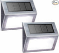 2-Pack White Yard Solar Lights, Waterproof LED