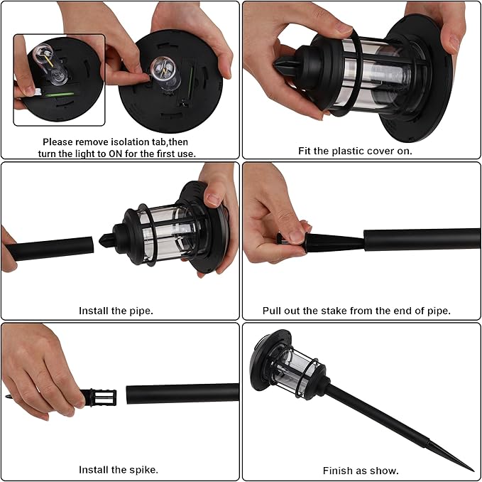 6-Pack Solar Landscape Lights for Yard