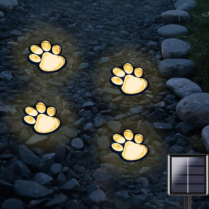 4-Pack Solar Pathway Lights, Waterproof LED Garden Lights