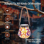 Rustic Flower Solar Lanterns for Outdoor, Waterproof LED