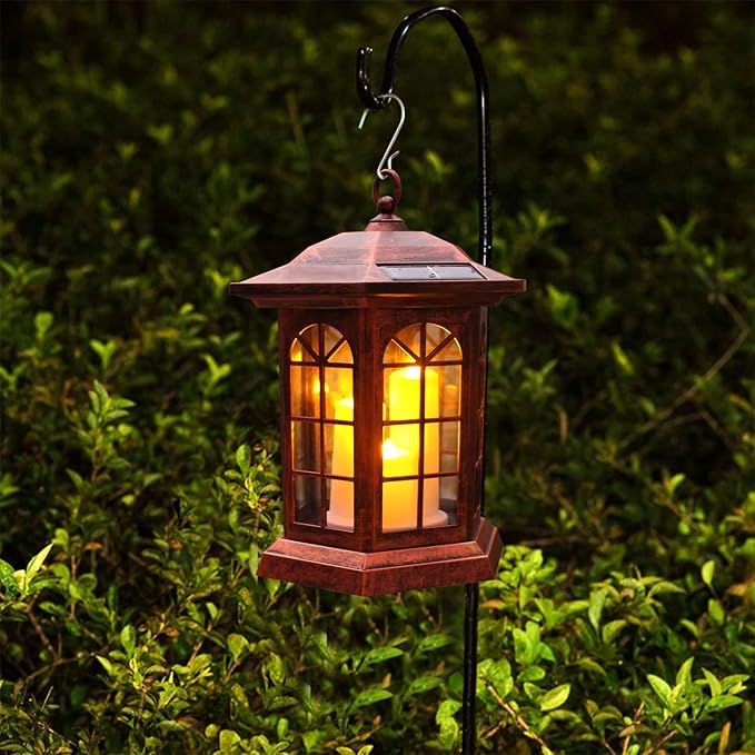 Courtyard Solar Lantern Set, Classic Garden Lighting