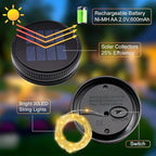 Solar Courtyard Lanterns 2-Pack, Yard Hanging LED Decor