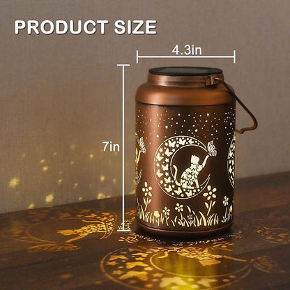 Mothers Day Gifts for Mom Grandma - Birthday Gifts for Women, Cat Solar Lights Outdoor Waterproof, Decorations Outside for Yard, Garden Decor Solar Lantern
