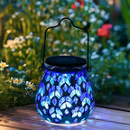 Mosaic Solar Lantern Set, Classic Porch Lighting