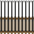 Heavy-Duty String Light Poles 10-Pack, 5ft Backyard
