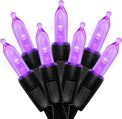 2-Pack Halloween String Lights, 50 LED Waterproof Twinkle Lights