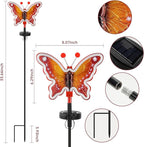 Red Solar Pathway Lights 2-Pack, Garden LED