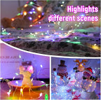 Multicolor Porch String Lights, 8ft Weatherproof LED