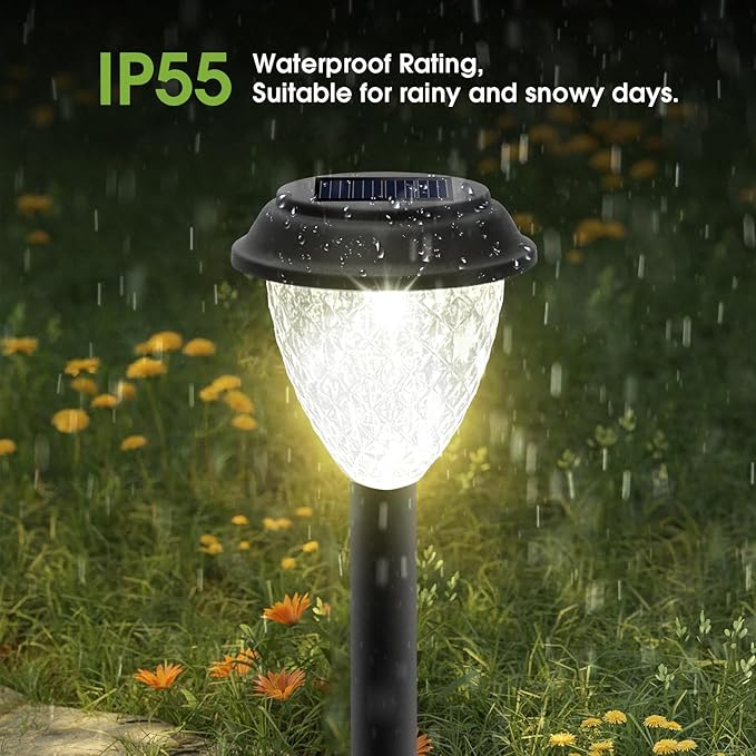 16-Pack Solar Path Lights, Outdoor Yard LED