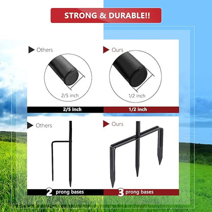 2-Pack 48" Shepherd's Hooks, Heavy-Duty Garden Stakes