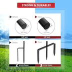 2-Pack 2" Shepherd's Hooks, Heavy-Duty Garden Stakes