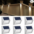 Solar Step Lights 6-Pack, Waterproof Wall